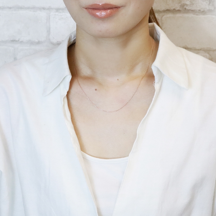長さ調節可能な細身チェーンネックレス 45センチ 日本製 | アクセサリーショップPIENA | 詳細画像12 