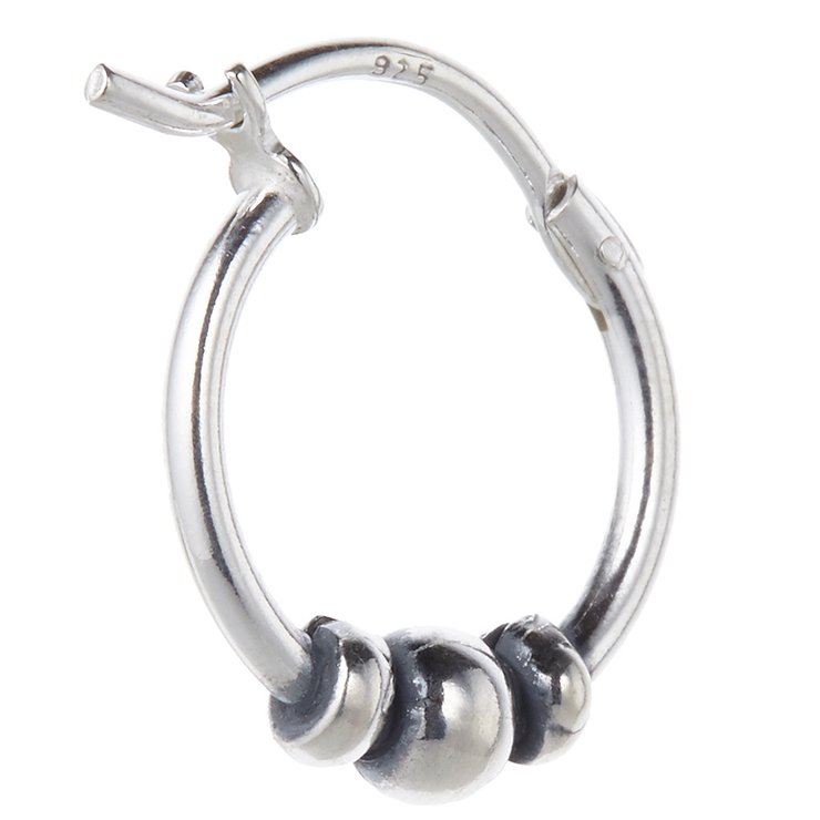 シルバー925製ボールフープピアス 輪っか リングピアス | アクセサリーショップPIENA | 詳細画像6 