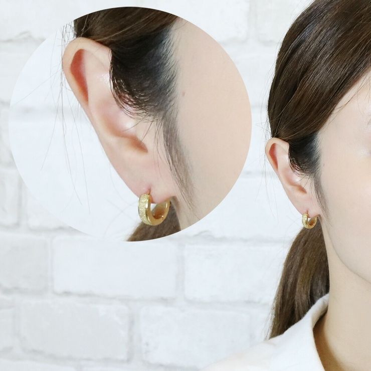 フープピアス レディース ラメ加工フープピアス | アクセサリーショップPIENA | 詳細画像9 