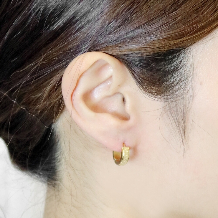 新品 K18シンプルフープピアス(リングピアス) サイズ1mm×13mm （新品  