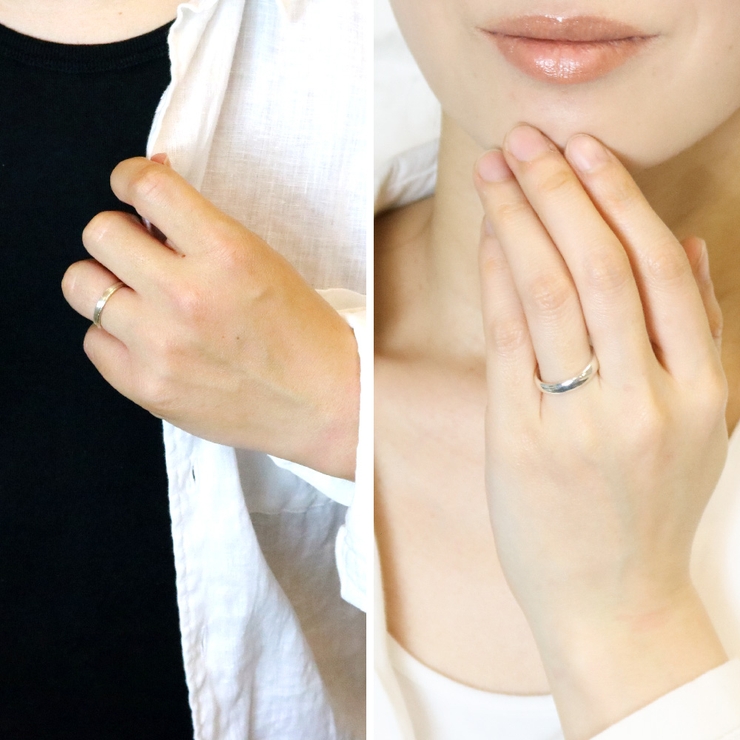 シルバー925製 シンプルラウンドリング 甲丸 | アクセサリーショップPIENA | 詳細画像2 