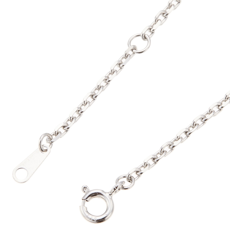 スクエアカット天然石のペアネックレス オニキス 水晶[品番  