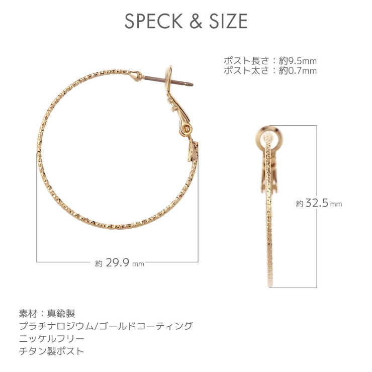 ピアス レディース チタン製ポスト | アクセサリーショップPIENA | 詳細画像7 