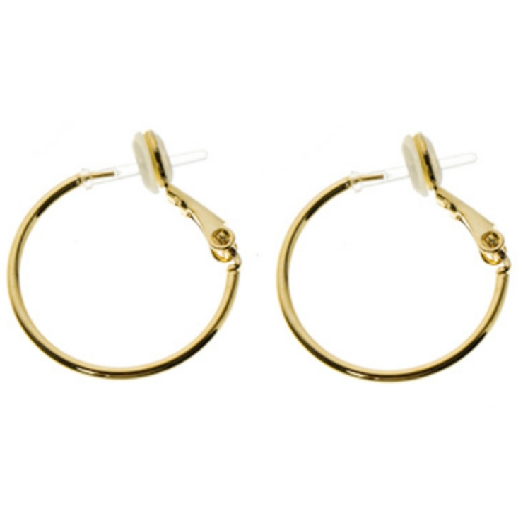 スタイリッシュなフープピアスノンアレルギー樹脂ポスト使用で安心シルバー ピンクゴ… | アクセサリーショップPIENA | 詳細画像5 