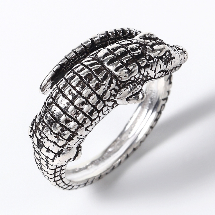 スターリングシルバーワニリング