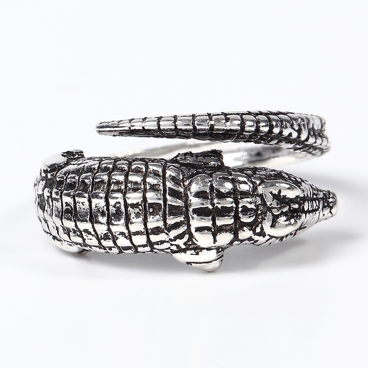 スターリングシルバー　ワニリング スターリングシルバーワニリング