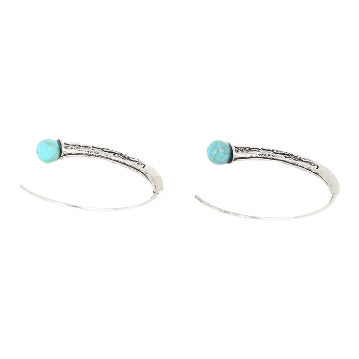 ハーフフープピアス レディース フェイクターコイズ | アクセサリーショップPIENA | 詳細画像11 