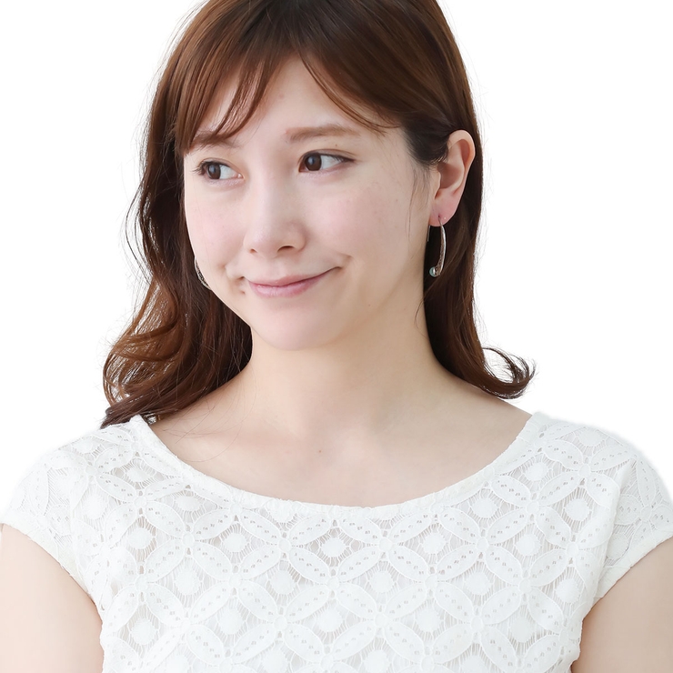 ハーフフープピアス レディース フェイクターコイズ | アクセサリーショップPIENA | 詳細画像6 