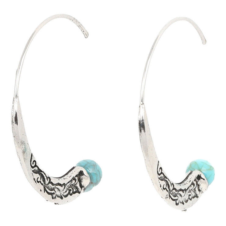 ハーフフープピアス レディース フェイクターコイズ | アクセサリーショップPIENA | 詳細画像10 