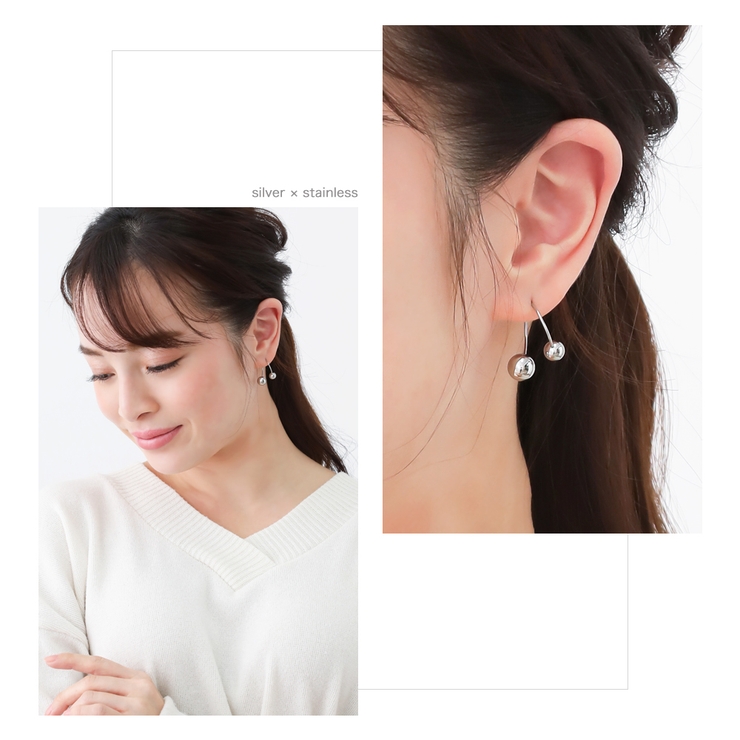 vie ダブルボールピアス キャッチピアス | アクセサリーショップPIENA | 詳細画像12 