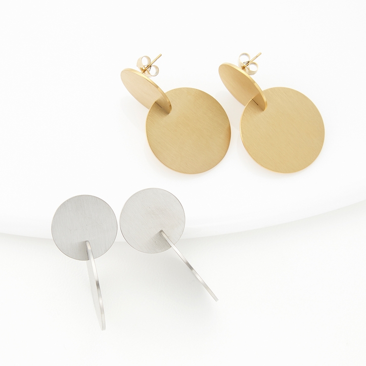 vie ダブルサークルピアス キャッチピアス | アクセサリーショップPIENA | 詳細画像7 