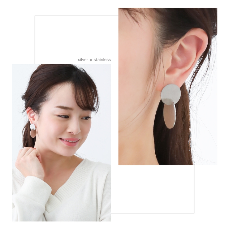 vie ダブルサークルピアス キャッチピアス | アクセサリーショップPIENA | 詳細画像12 