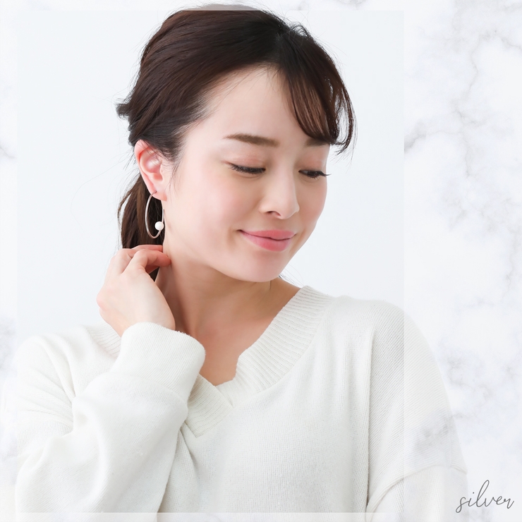 vie フープパールピアス キャッチピアス | アクセサリーショップPIENA | 詳細画像4 