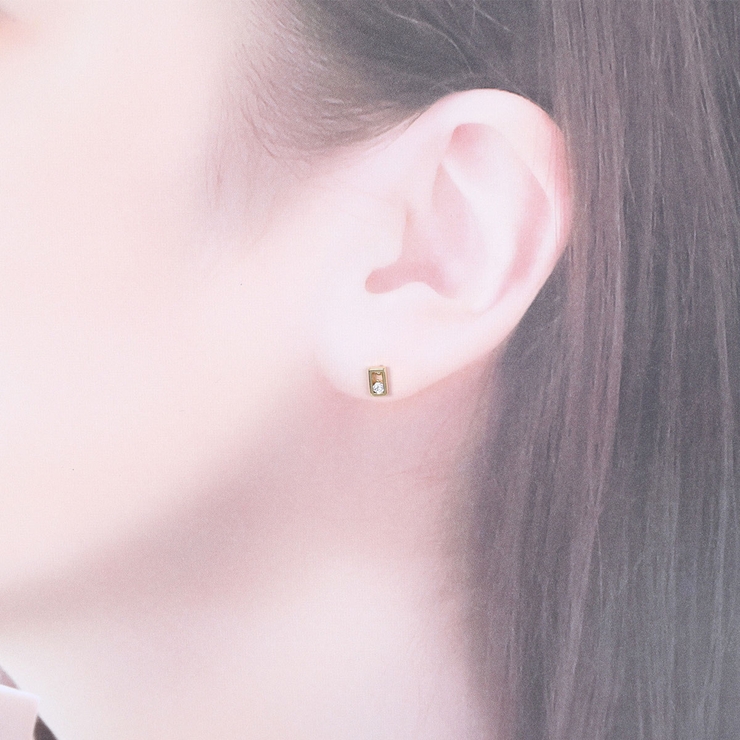 スタッドピアス レディース 長方形 | アクセサリーショップPIENA | 詳細画像4 