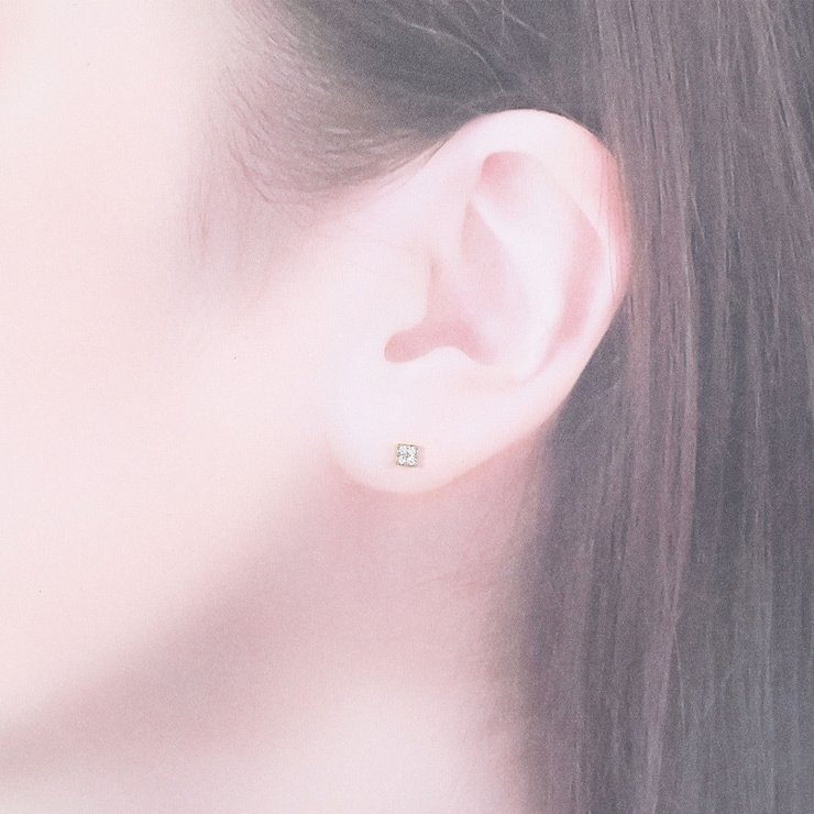 スタッドピアス レディース 四角[品番：PENA0025226