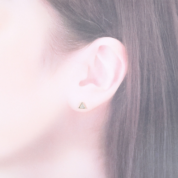 スタッドピアス レディース トライアングル | アクセサリーショップPIENA | 詳細画像4 
