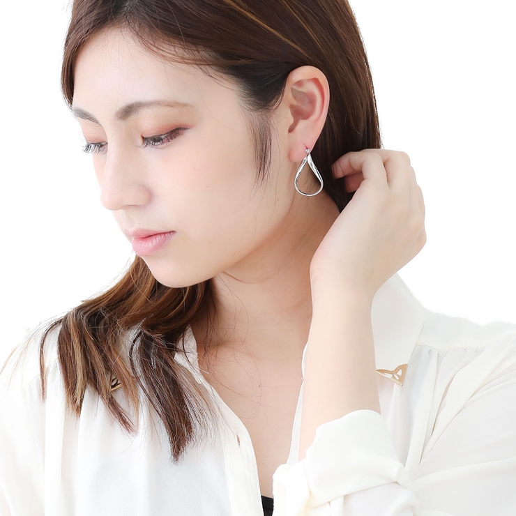 フープピアス レディース チタンポスト | アクセサリーショップPIENA | 詳細画像4 