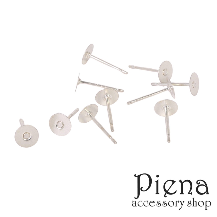 シルバー925 平皿ピアスポスト レディース | アクセサリーショップPIENA | 詳細画像1 
