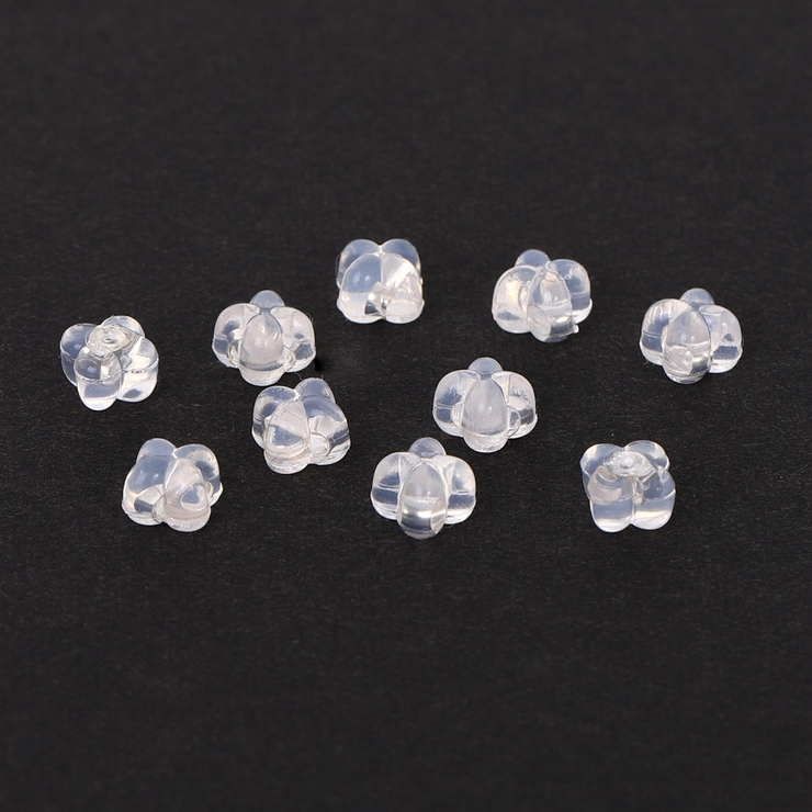 シルバー925 クローバー型シリコンピアスキャッチ レディース | アクセサリーショップPIENA | 詳細画像2 