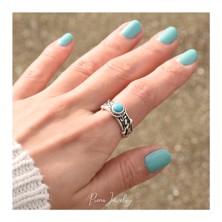 clocks and colours ターコイズ シルバー リング clocks and colours