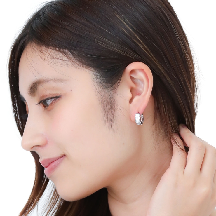 フープピアス レディース ハーフ | アクセサリーショップPIENA | 詳細画像4 