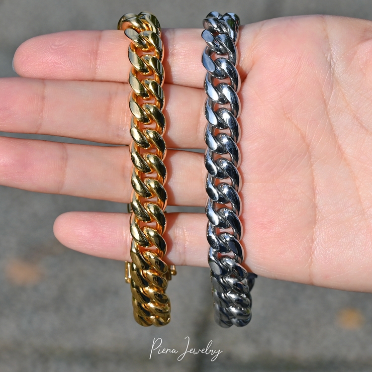 IRIEBEACH ブレスレット 喜平チェーン 幅22mm ステンレス 喜平チェーンブレスレット 18KGP ゴールド