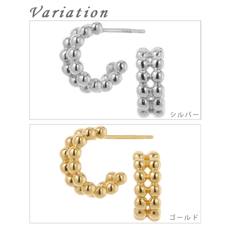 スタッドピアス レディース フープ風 | アクセサリーショップPIENA | 詳細画像2 