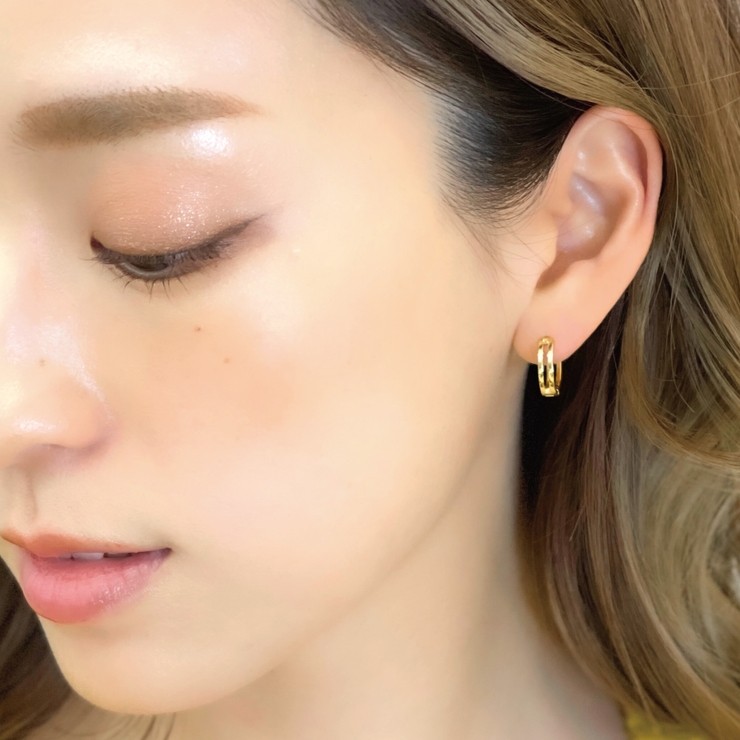 ２本ラインのフープ ノンアレルギーピアス 3 | アクセサリーショップPIENA | 詳細画像4 
