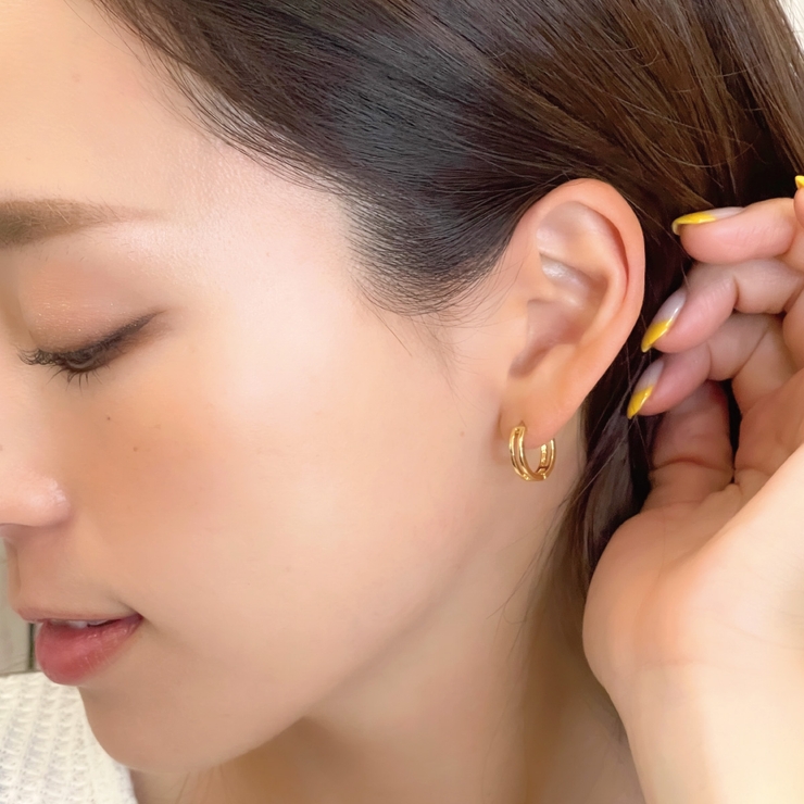 ２本ラインのフープ ノンアレルギーピアス 3 | アクセサリーショップPIENA | 詳細画像9 