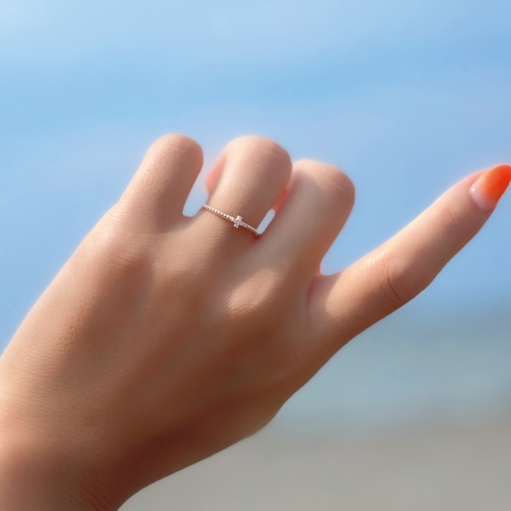 細身プチリング 十字架 クロスモチーフリング | アクセサリーショップPIENA | 詳細画像7 