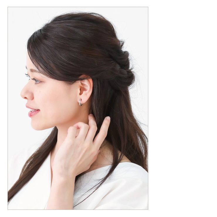 シンプルなフープイヤリング 樹脂製クリップで安心 ノンホールピアスフープ直径14… | アクセサリーショップPIENA | 詳細画像4 