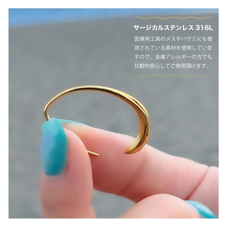 プランプピアス レディース サージカルステンレス316L製 | アクセサリーショップPIENA | 詳細画像5 