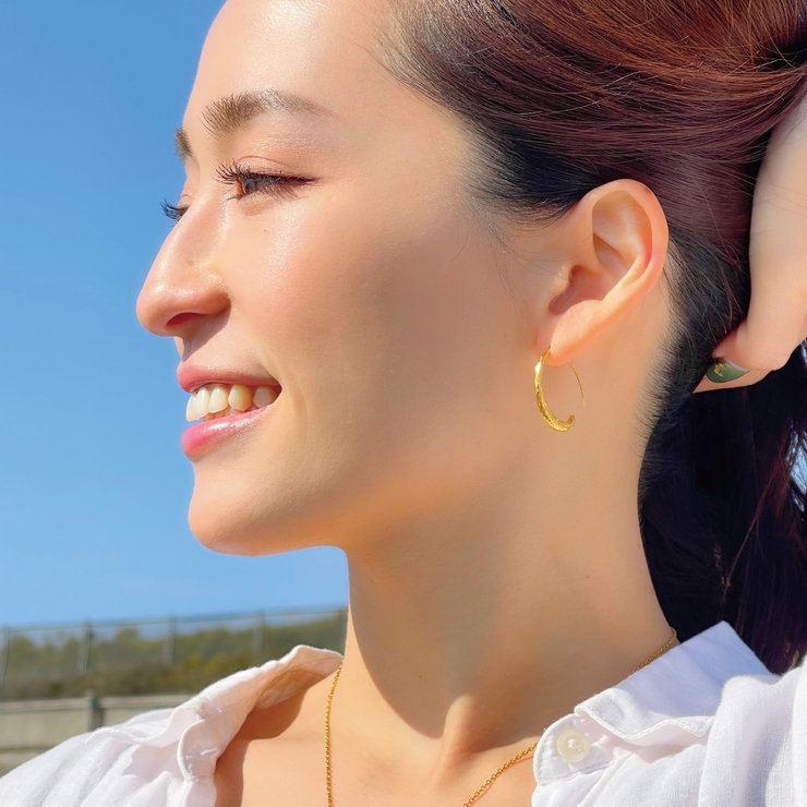 プラチナ アメリカンピアス オーバルフープ 美品 【公式通販】