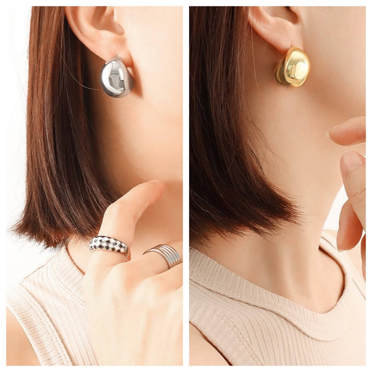 ハーフフープピアス レディース サージカルステンレス製 | アクセサリーショップPIENA | 詳細画像6 