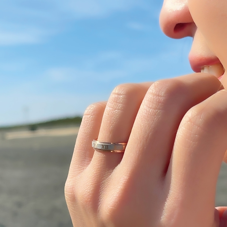 超高純度タングステンリング 4mm ローマ数字を描いたデザイン | アクセサリーショップPIENA | 詳細画像4 