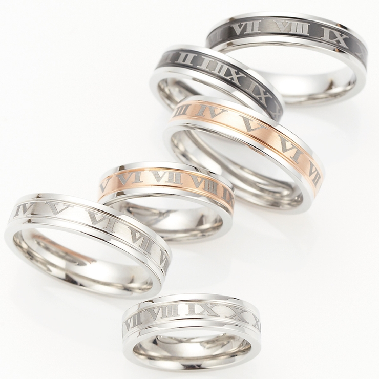 サージカルステンレス製ローマ数字リング 低金属アレルギー対応 カップル | アクセサリーショップPIENA | 詳細画像11 