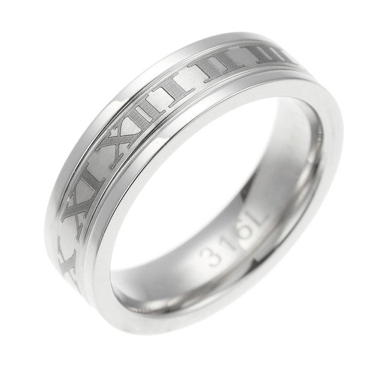 サージカルステンレス製ローマ数字リング 低金属アレルギー対応 カップル | アクセサリーショップPIENA | 詳細画像12 