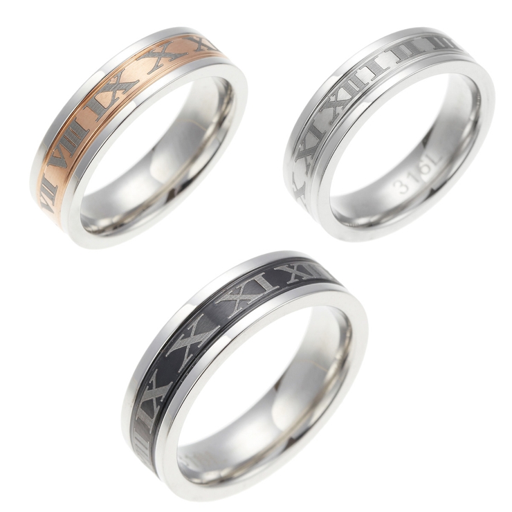 サージカルステンレス製ローマ数字リング 低金属アレルギー対応 カップル | アクセサリーショップPIENA | 詳細画像16 