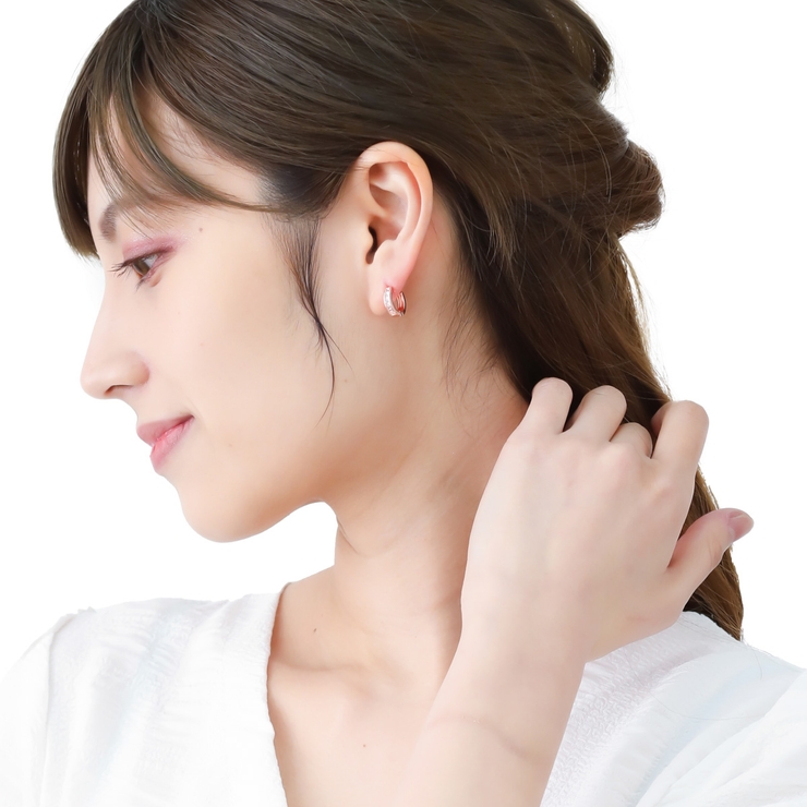 フープピアス レディース キュービックジルコニア | アクセサリーショップPIENA | 詳細画像6 