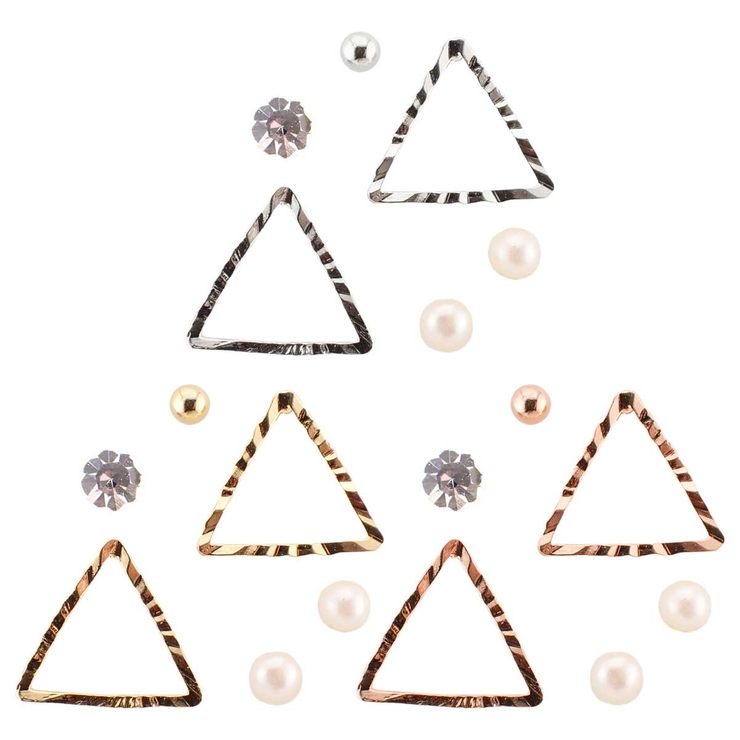 樹脂ピアスセット トライアングル パール | アクセサリーショップPIENA | 詳細画像10 