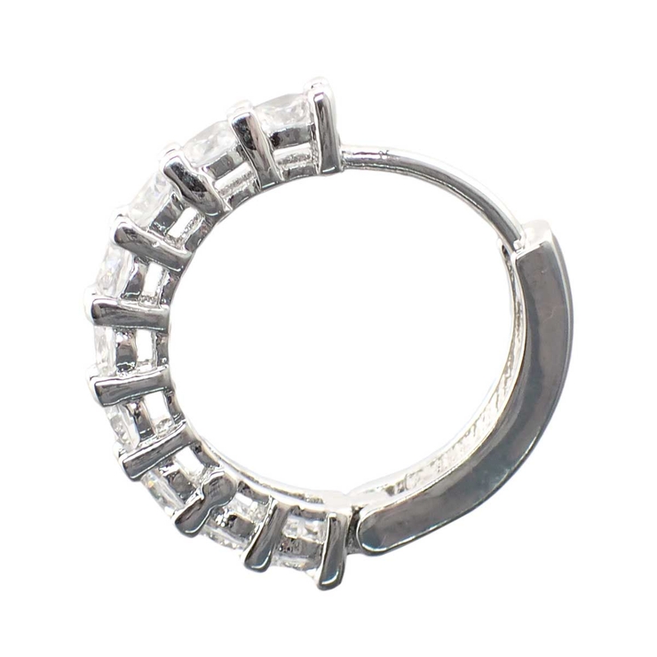 キュービックジルコニアが煌くミニフープピアス フープピアス スナップピアス | アクセサリーショップPIENA | 詳細画像9 