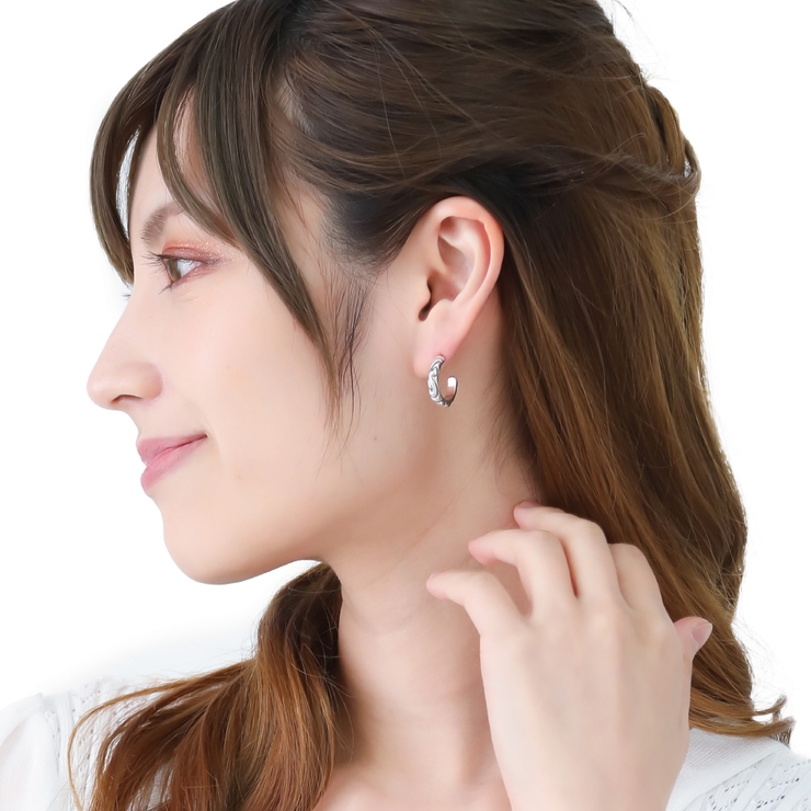 ハーフフープピアス レディース メンズ[品番：PENA0035534