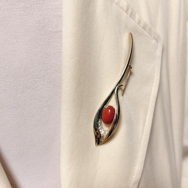 ブローチ レディース カーネリアン | アクセサリーショップPIENA | 詳細画像4 