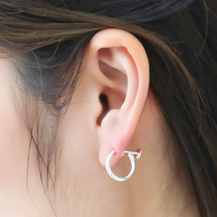 楽天市場】ノンホールピアス イヤリング レディース シルバー CZ