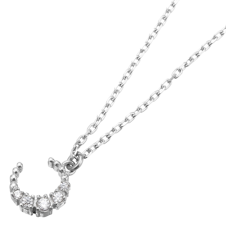 ジルコニアが5石輝くムーンモチーフネックレス ペンダント 三日月 | アクセサリーショップPIENA | 詳細画像13 