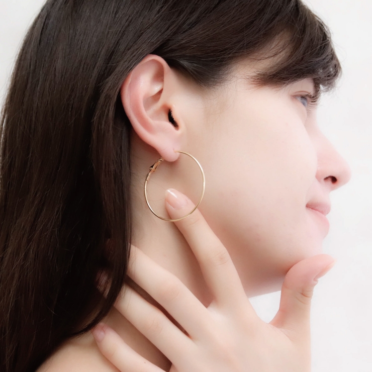 フープピアス レディース サージカルステンレス製ポスト | アクセサリーショップPIENA | 詳細画像4 