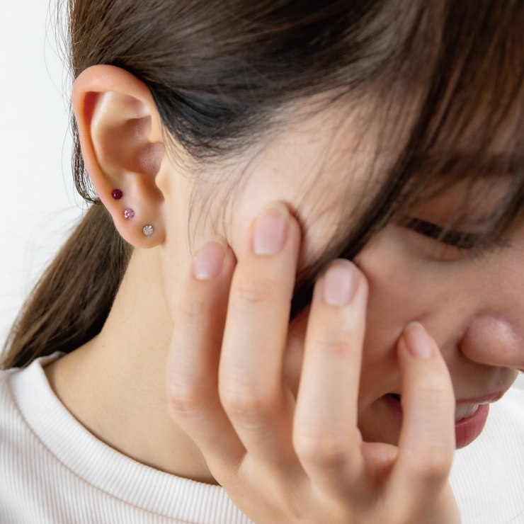 ピアス レディース 3ミリラインストーンの6個セット | アクセサリーショップPIENA | 詳細画像7 