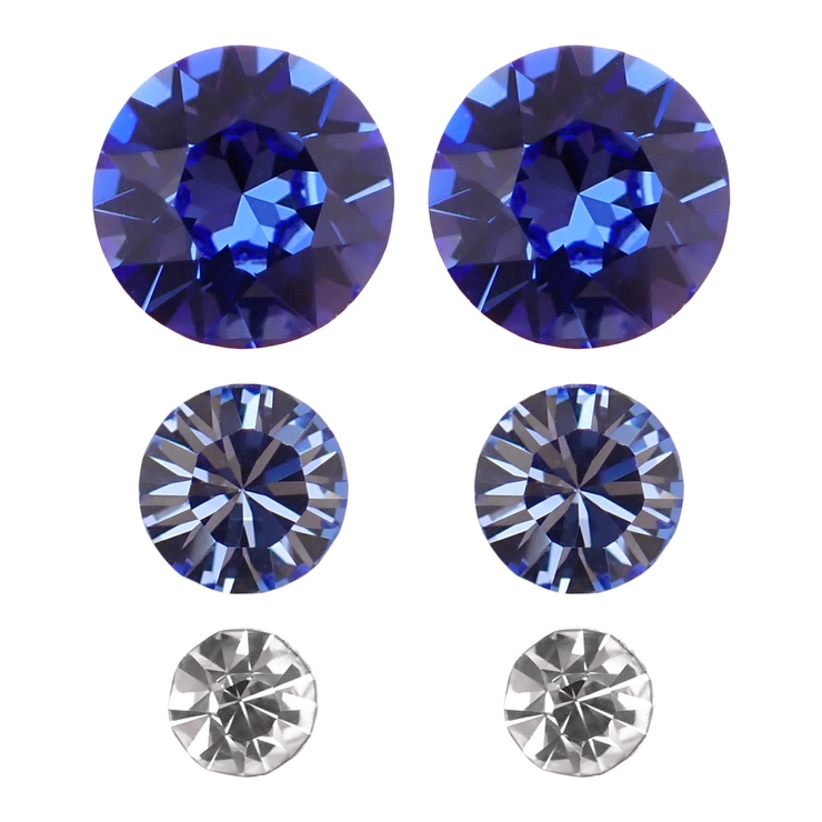 ピアス レディース ラインストーン3サイズ6個セット低金属アレルギー | アクセサリーショップPIENA | 詳細画像11 