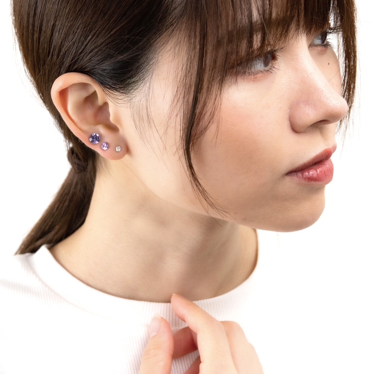 ピアス レディース ラインストーン3サイズ6個セット低金属アレルギー | アクセサリーショップPIENA | 詳細画像6 