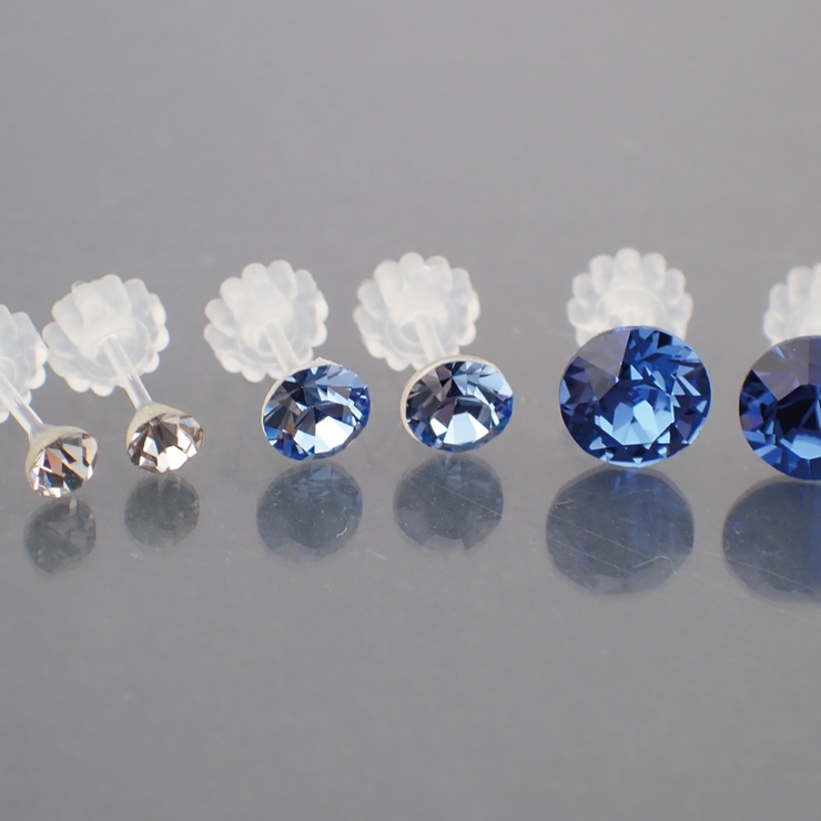 ピアス レディース ラインストーン3サイズ6個セット低金属アレルギー | アクセサリーショップPIENA | 詳細画像9 